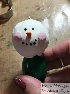 clay snowman face